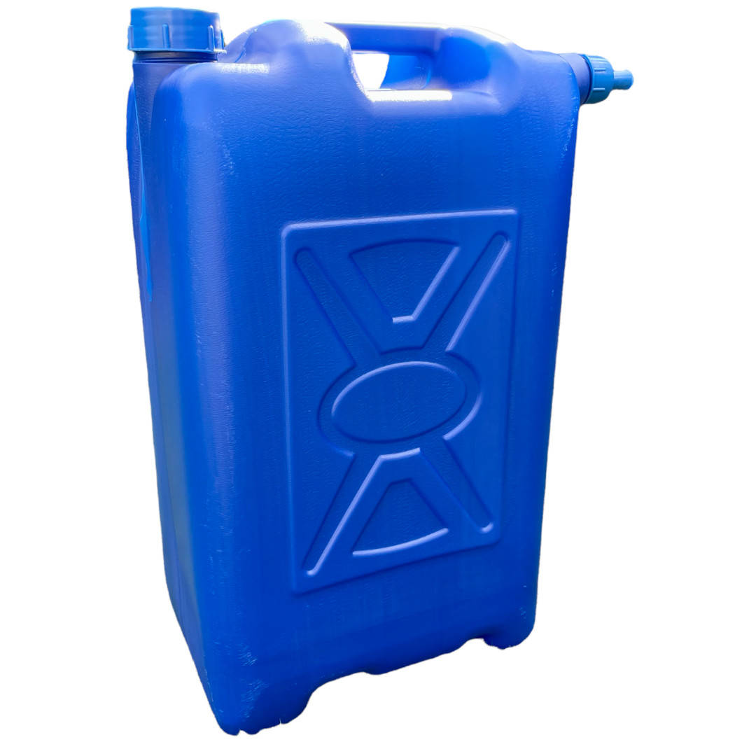 60 Liter Kunststoffkanister lebensmittelecht ohne Verschluss, 3 Griffe  Farbe blau