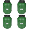 Weithalsfass Sauerkrautfas Regen Fass Gepäcktonne Camping, grün - 20 Liter / Satz mit 4 Fässern