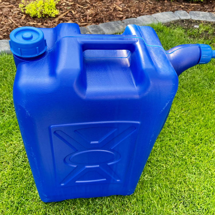 Wasserkanister Behälter Wassertank mit Deckel und Hahn Camping Deckel - 13 Liter - blau