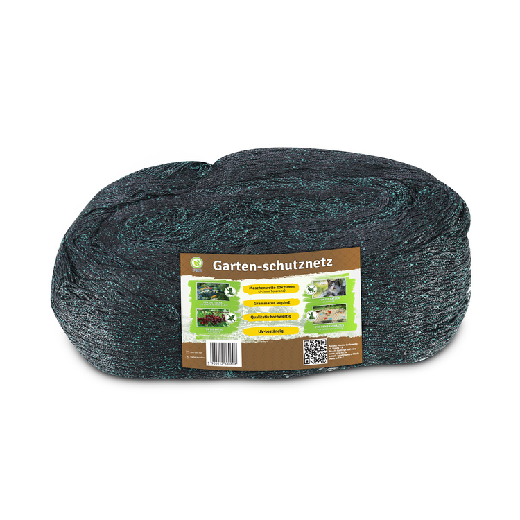Vogelschutznetz Teichnetz Obstbaumnetz Schutznetz sehr stark - schwarz /grün - 2,0x10,0 Meter