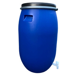 Weithalsfass Sauerkrautfas Regen Fass Gepäcktonne Camping mit Zapfhahn - 120 Liter - blau