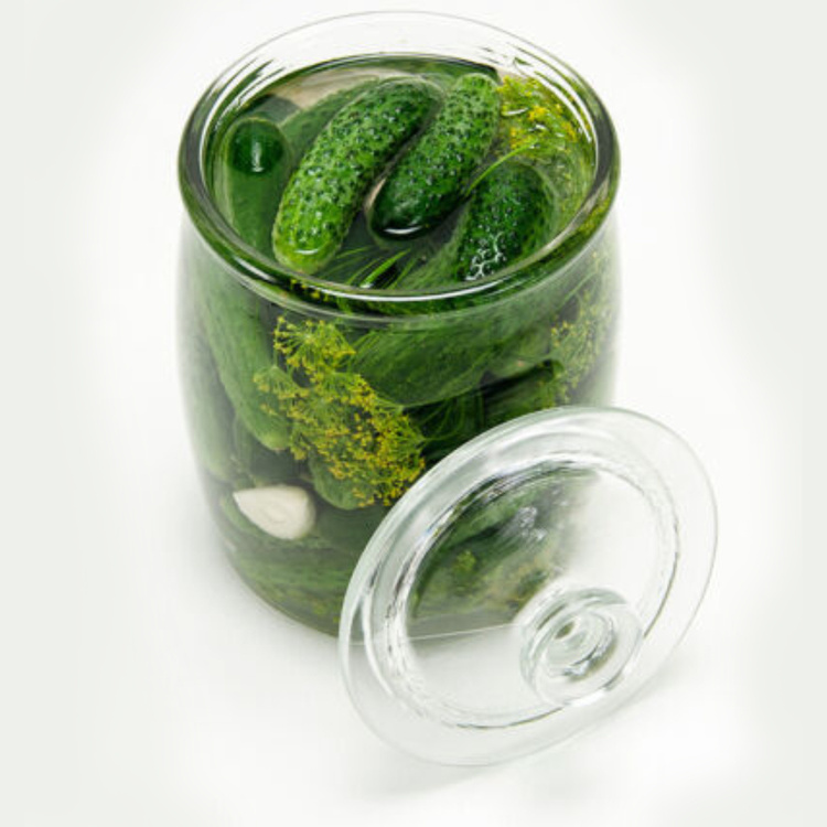 Gurkenglas, Einmachglas, Einmachgläser aus Glas mit Deckel - transparent - 1,5 Liter