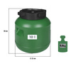 Weithalsfass Sauerkrautfas Regen Fass Gepäcktonne Camping, grün - 10 Liter / Satz mit 4 Fässern