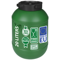 Weithalsfass Sauerkrautfas Regen Fass Gepäcktonne Camping, grün - 20 Liter