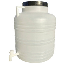 Weithalsfass Sauerkrautfas Regen Fass Gepäcktonne Camping - mit Tap - 60 Liter - weiß