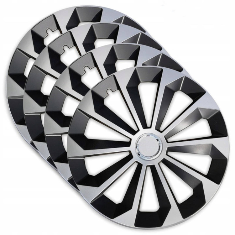 Radkappen, Radkappen silber&schwarz FAME RING MIX 13" - 4er Set