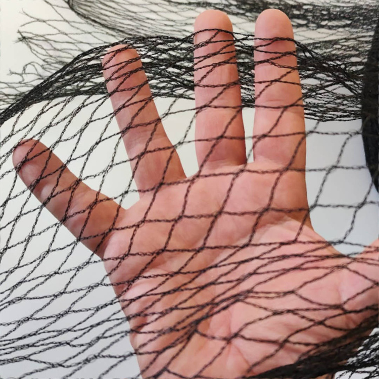 Vogelschutznetz Teichnetz Obstbaumnetz Schutznetz sehr stark - schwarz - 5,0x7,5 Meter