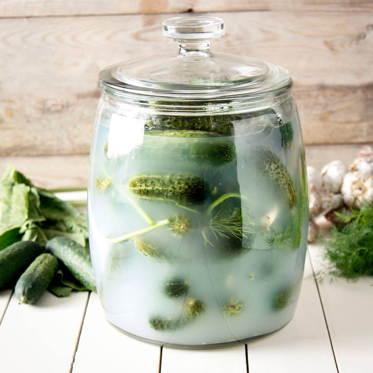 Gurkenglas, Einmachglas, Einmachgläser aus Glas mit Deckel - transparent - 4,0 Liter