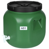 Weithalsfass Sauerkrautfas Regen Fass Gepäcktonne Camping mit Hahn, grün - 40 Liter