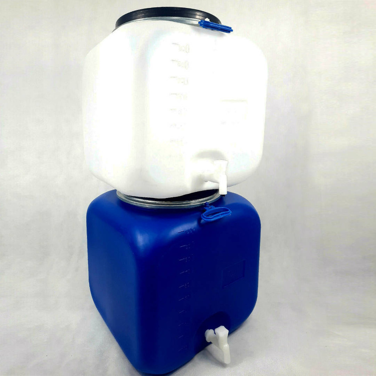 Weithalsfass Futtertonne Fasssilage Kunststoff Regen Fass mit Zapfhahn - 100 Liter - blau