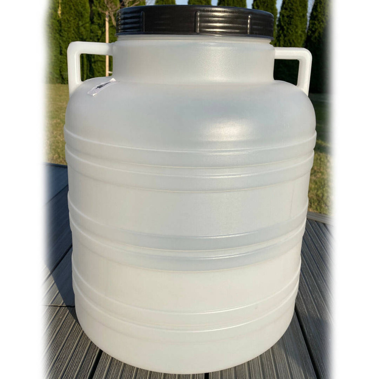 Weithalsfass Sauerkrautfas Regen Fass Gepäcktonne Camping - 40 Liter - weiß