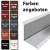 1m Wandanschluss Dachblech pulverbeschichtetes 0,5 mm, Zuschnitt 25 cm -RAL-7016 Graphit
