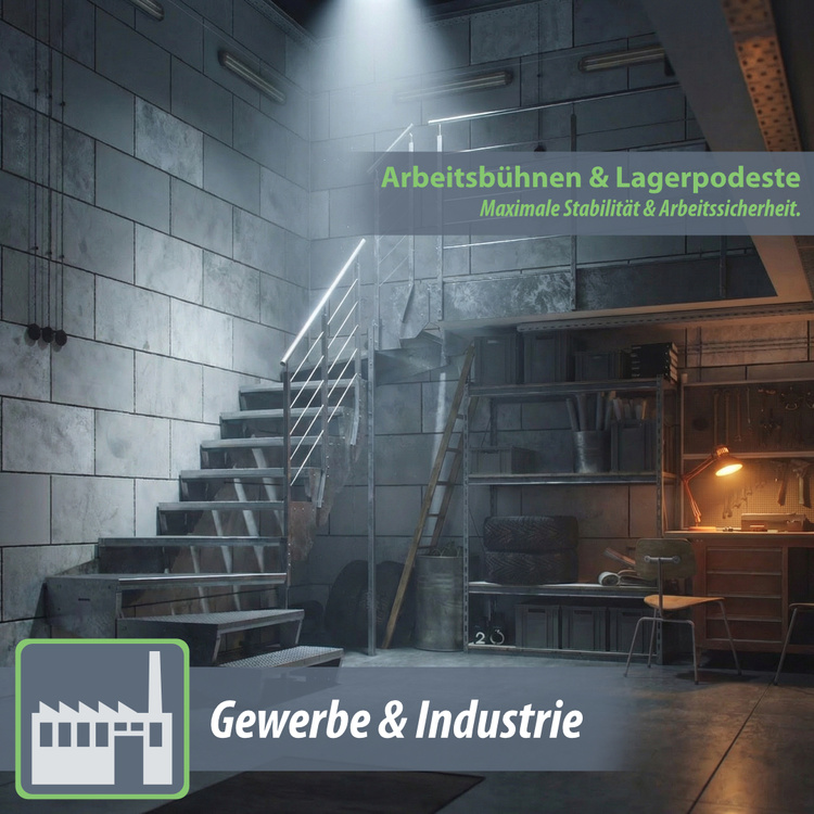 Metallstufe verzinkt Gitterroststufen Treppenstufen, Maschenweite 34x38mm - 700/270 mm