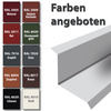 2m Wandanschluss Dachblech pulverbeschichtetes 0,5 mm, Zuschnitt 30 cm -RAL-3009 Oxidrot / Kastanie