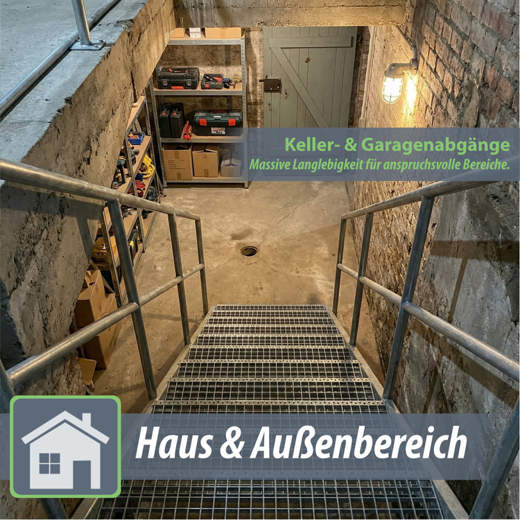 Metallstufe verzinkt Gitterroststufen Treppenstufen, Maschenweite 34x38mm - 900/270 mm