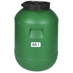 Weithalsfass Sauerkrautfas Regen Fass Gepäcktonne Camping, grün - 65 Liter