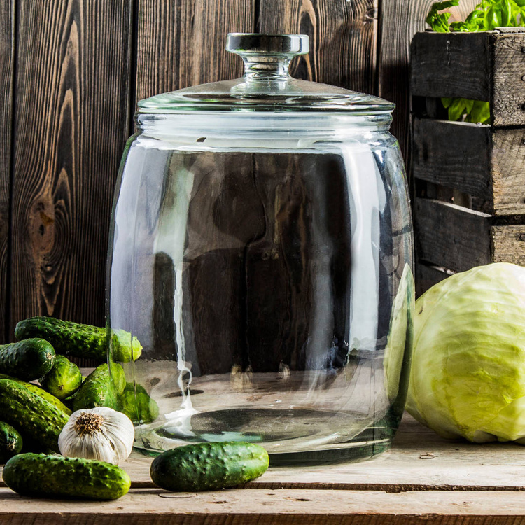 Gurkenglas, Einmachglas, Einmachgläser aus Glas mit Deckel - transparent - 8,5 Liter