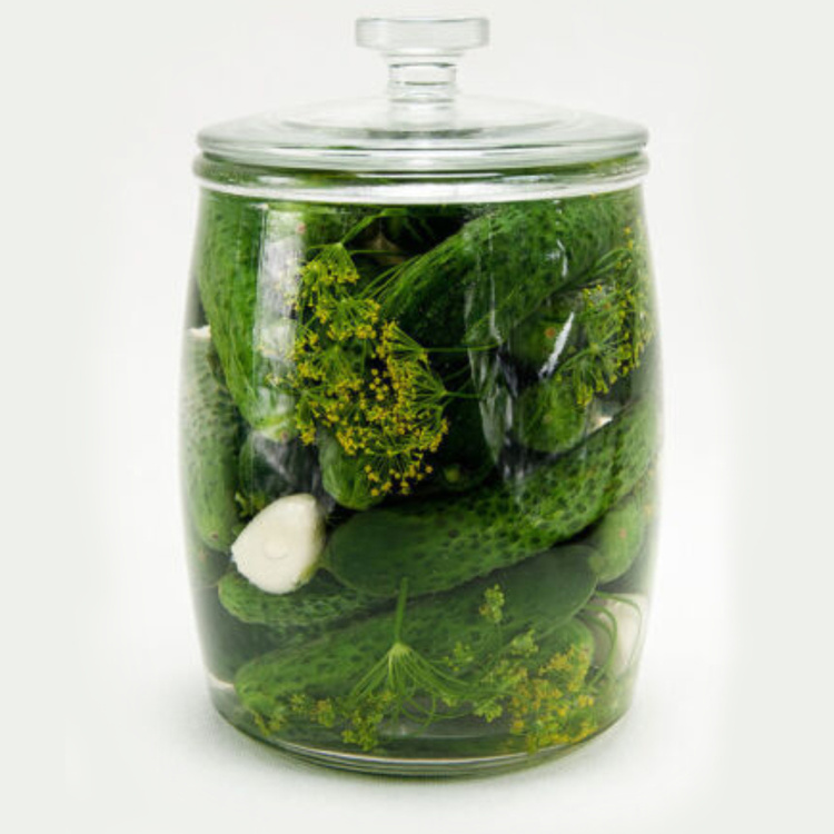 Gurkenglas, Einmachglas, Einmachgläser aus Glas mit Deckel - transparent - 1,5 Liter