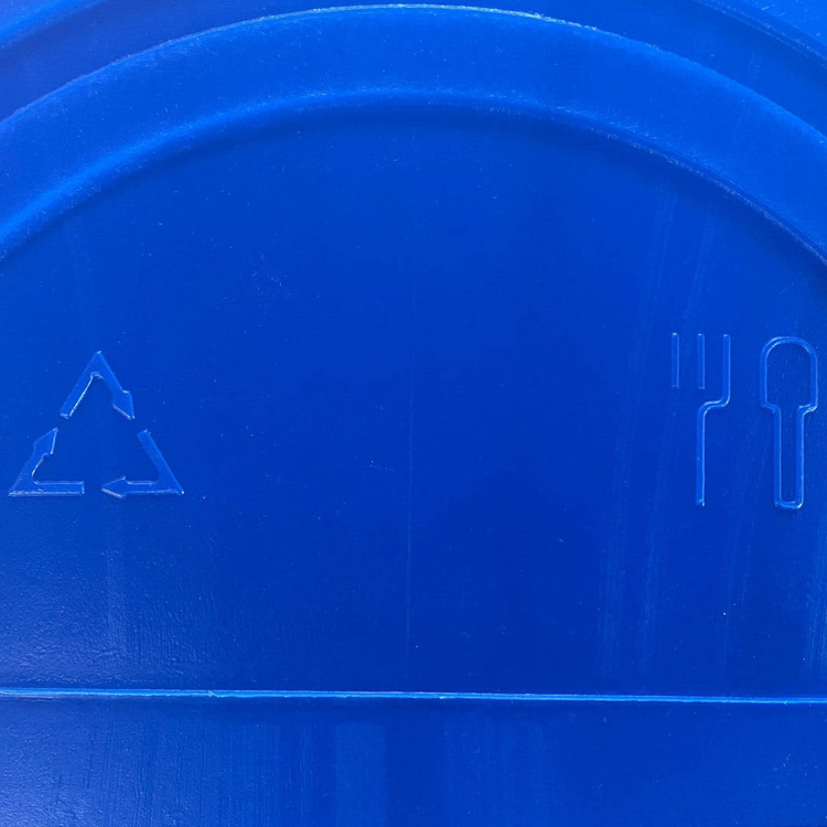 Weithalsfass Sauerkrautfas Regen Fass Gepäcktonne Camping - 80 Liter - blau