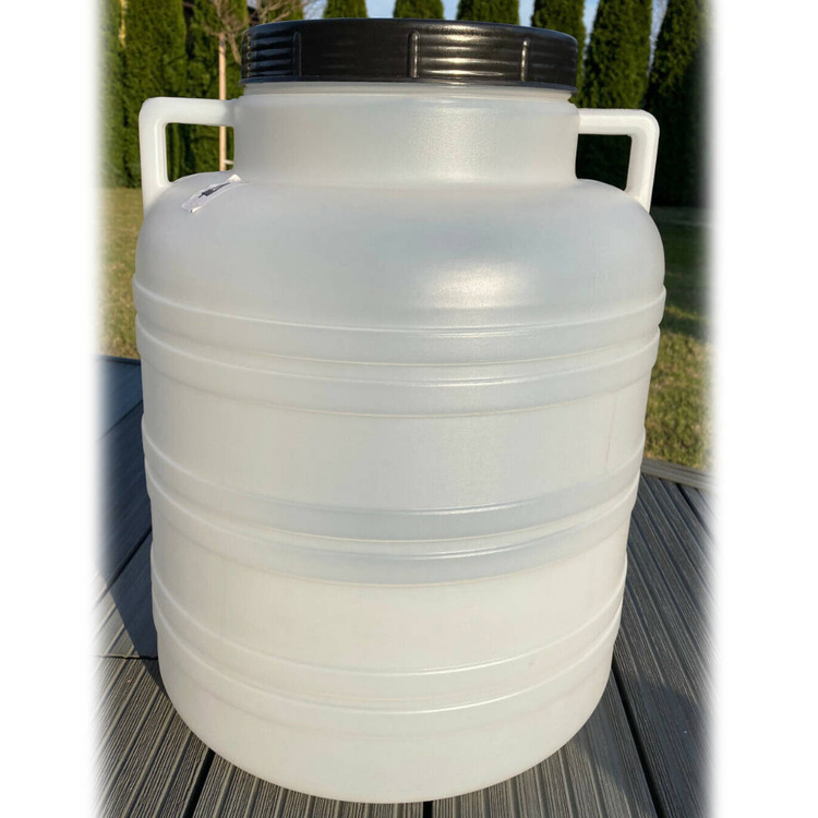 Weithalsfass Sauerkrautfas Regen Fass Gepäcktonne Camping - 60 Liter - weiß