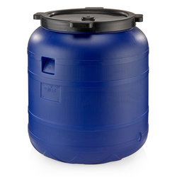 Weithalsfass Futtertonne Fasssilage Kunststoff Regen Fass - 150 Liter - blau