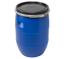 Weithalsfass Futtertonne Fasssilage Kunststoff Regen Fass Gepäcktonne - 60 Liter - blau