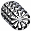 Radkappen, Radkappen silber&schwarz FAME RING MIX 13" - 4er Set