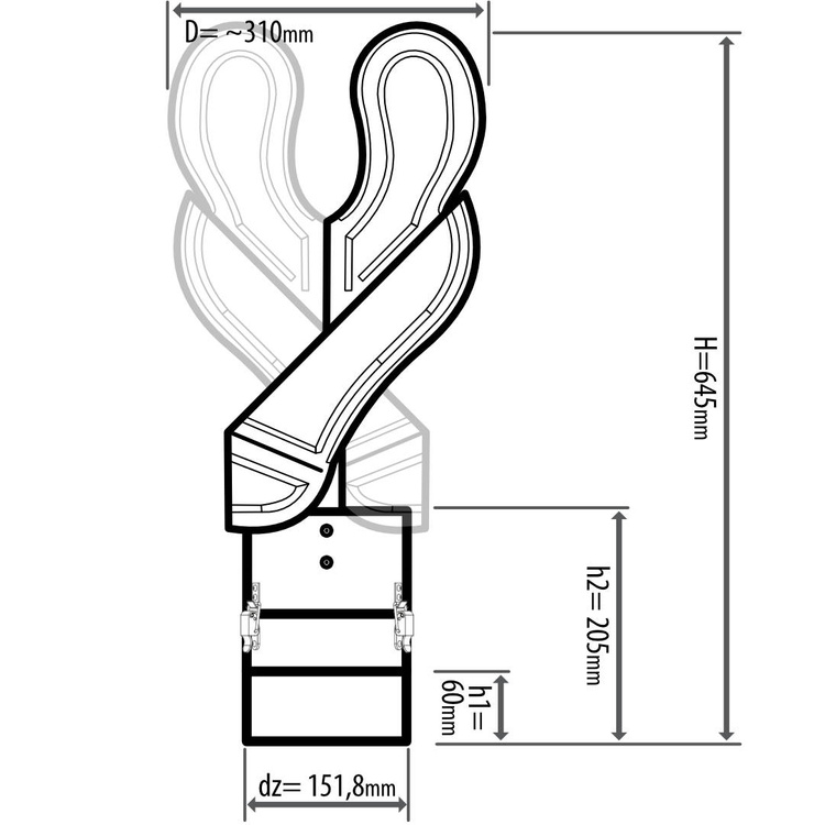 Selbsteinstellender ROTOWENT SWING Schornsteinaufsatz mit Rohrförmige Basis - Ø 150mm