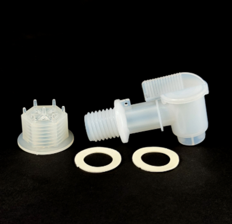 Kunststoffhahn weiß – Universeller Auslaufhahn für Fässer & Kanister