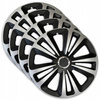Radkappen, Radkappen silber&schwarz TERRA RING MIX 13" - 4er Set