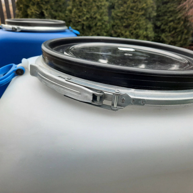 Weithalsfass Futtertonne Fasssilage Kunststoff Regen Fass mit Zapfhahn - 100 Liter - blau